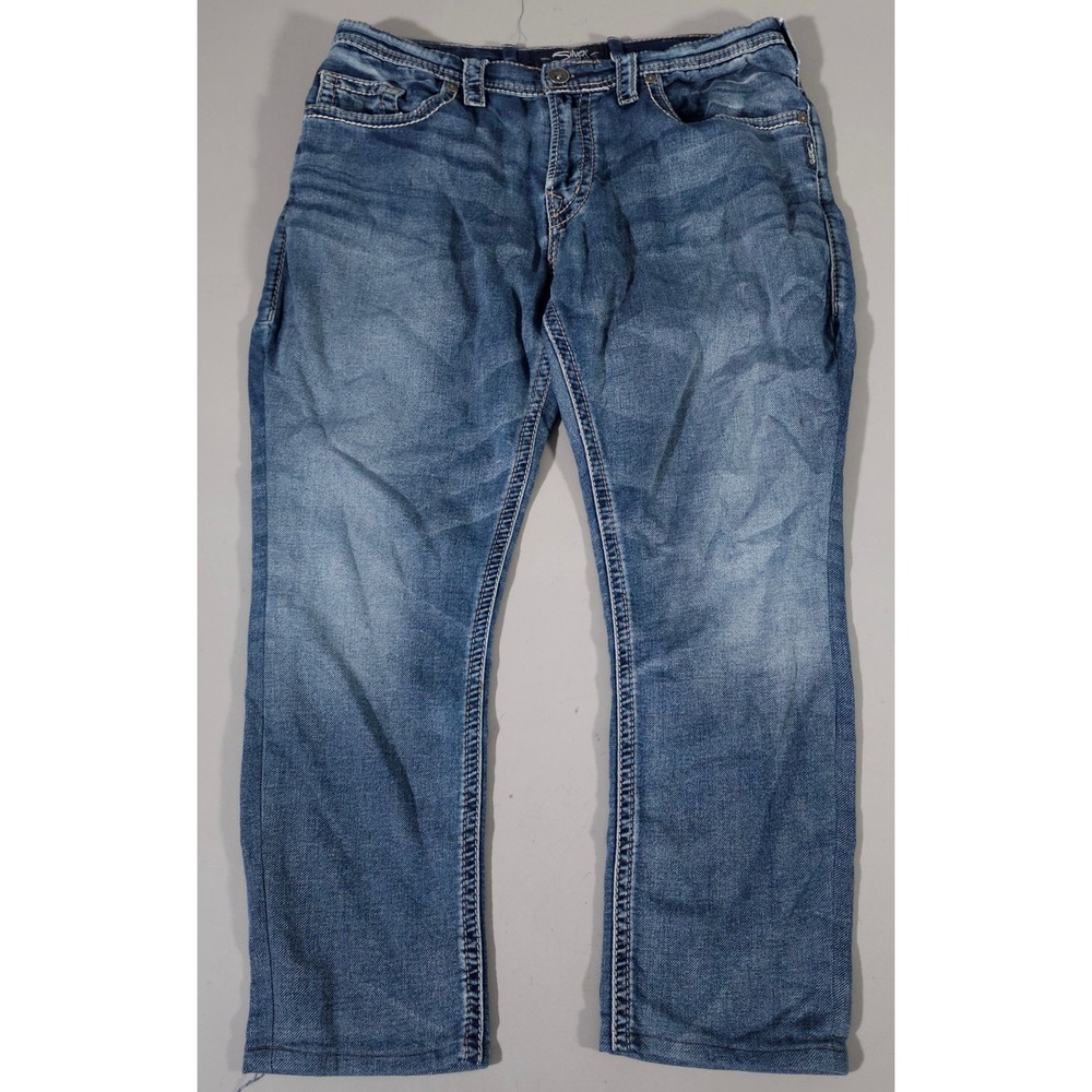 Silver Jeans Co Grayson Jeans Mens 36x26.5 Blue Easy Fit Straight M33314SWK360